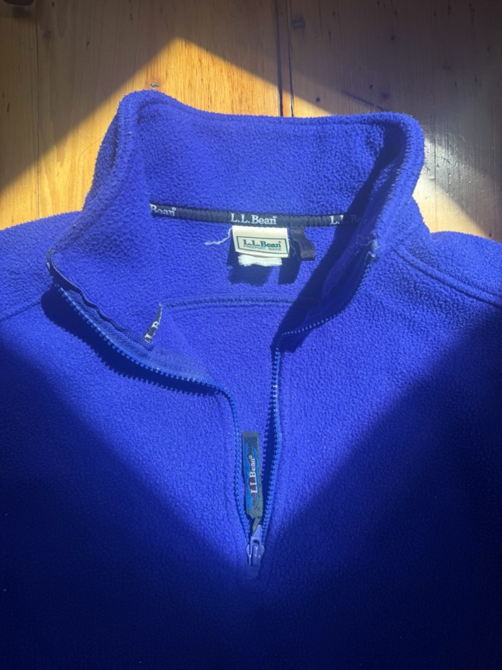 L.L. Bean Women’s Bright Royal/Purple Quarter-Zip Fleece Size M Great Condition